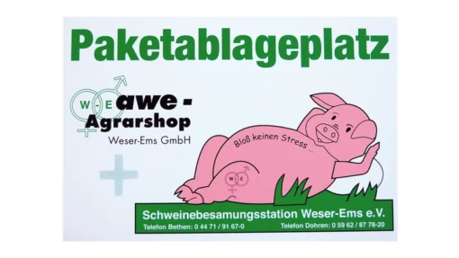 Schild "Paketablageplatz"
